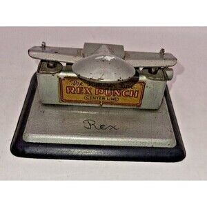 Vtg The Hummer Line Rex Punch #14 Wilson Jones 2 Hole Punch great condition